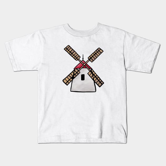 Netherlands Windmill Kids T-Shirt by aterkaderk